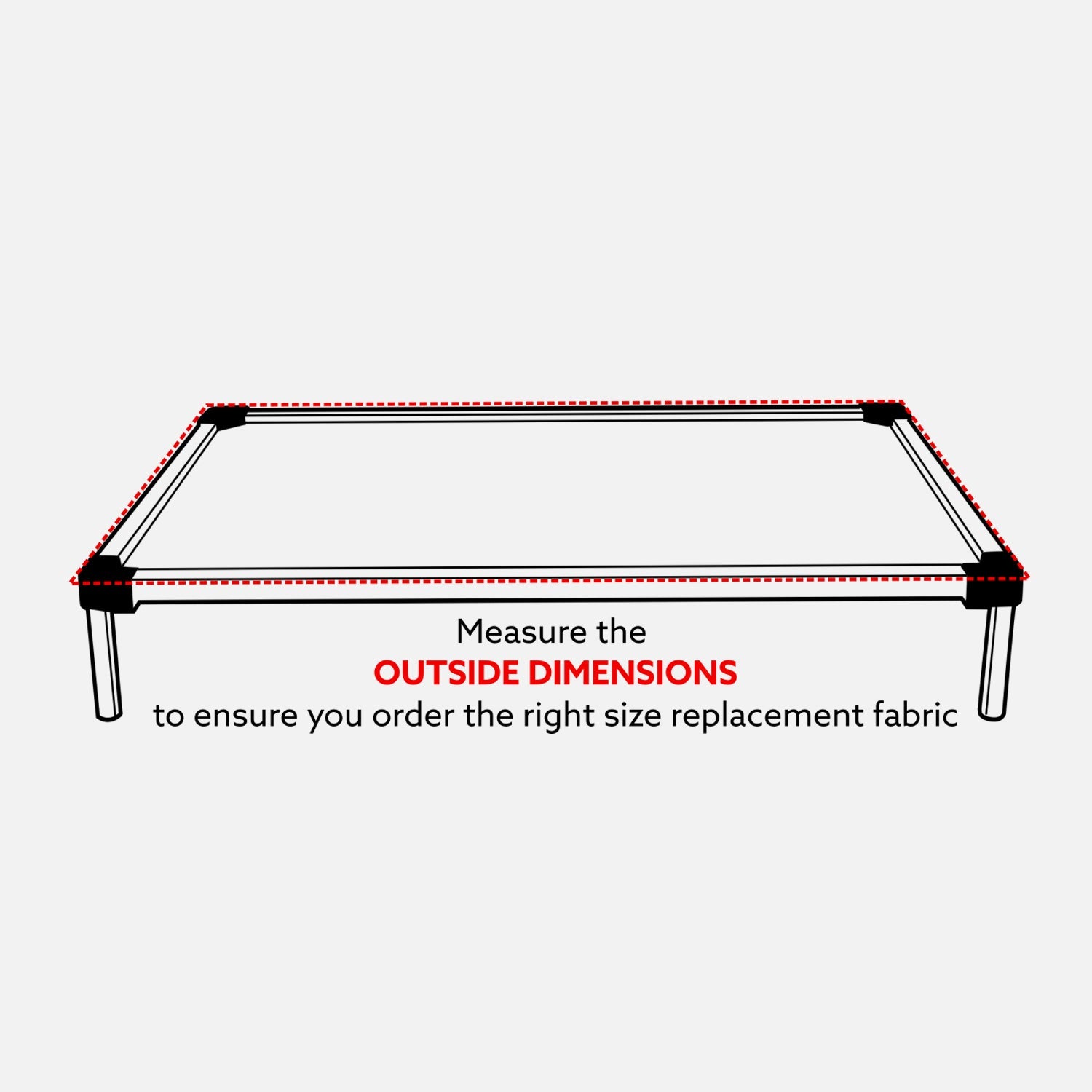 Chew Proof Armored™ Replacement Ripstop Fabric - Square Frame